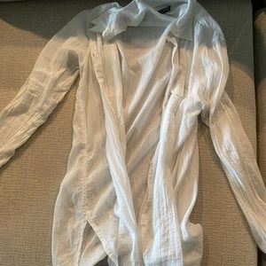 Ralph Lauren long sleeve white cover up